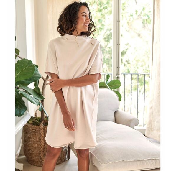 Frank & Eileen Ella The Easiest Dress Triple Fleece Seashell Size Medium Large - Picture 1 of 8